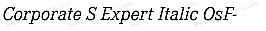 Corporate S Expert Italic OsF字体转换